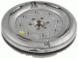 Self-adjusting clutch kit with dual-mass flywheel
