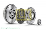Clutch kit with dual mass flywheel and pneumatic bearing