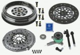 Self-adjusting clutch kit with pneumatic bearing