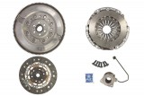 Clutch kit with dual mass flywheel and pneumatic bearing