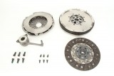 Clutch kit with dual mass flywheel and pneumatic bearing