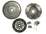 Clutch kit with dual mass flywheel and pneumatic bearing