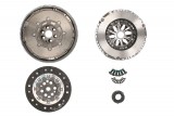 Clutch kit with dual mass flywheel and pneumatic bearing