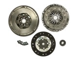 Self-adjusting clutch kit with dual mass flywheel and pneumatic bearing