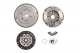 Clutch kit with dual mass flywheel and pneumatic bearing