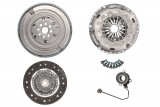 Clutch kit with dual mass flywheel and pneumatic bearing