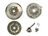 Clutch kit with dual mass flywheel and pneumatic bearing