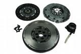 Clutch kit with dual mass flywheel and pneumatic bearing