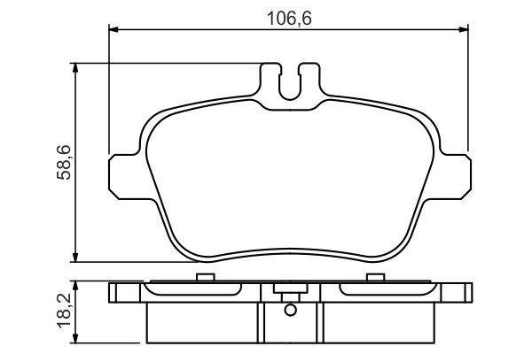 0986495348 BOSCH Комплект тормозных колодок, дисковый тормоз