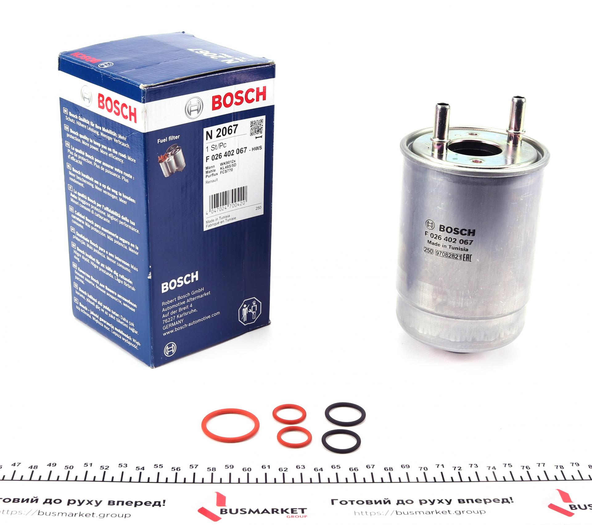 F026402067 BOSCH Топливный фильтр