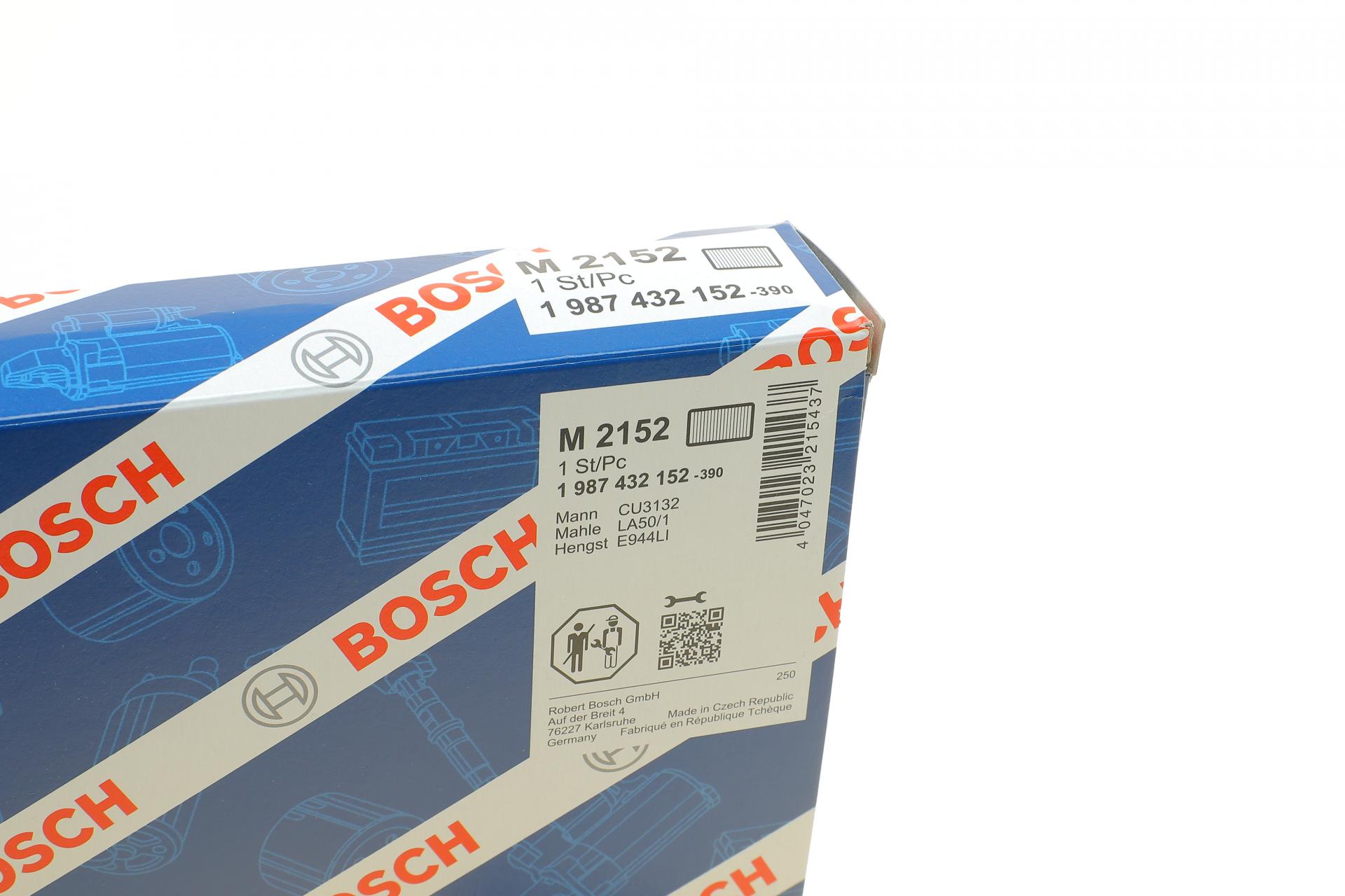 1987432152 BOSCH Фильтр салона DAF 95 XF 97-06/105 05-/XF 410-510 12-