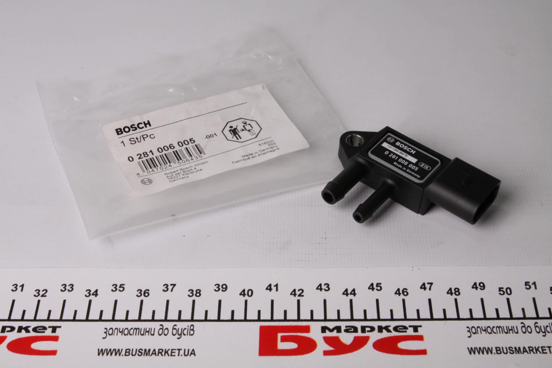 0281006005 BOSCH Датчик давления выхлопных газов VW 1.9-6.0TDI (сажевый фильтр)