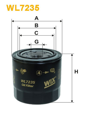 WL7235 WIX FILTERS Масляный фильтр