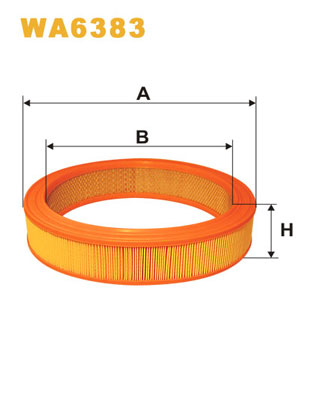 WA6383 WIX FILTERS Воздушный фильтр