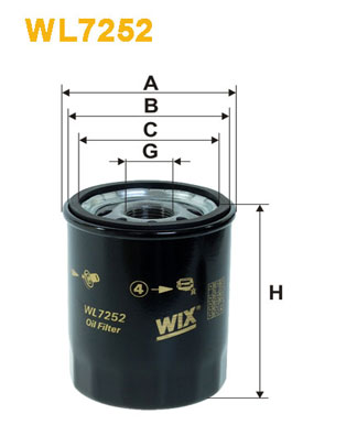 WL7252 WIX FILTERS Фильтр масла, спорт