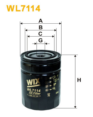 WL7114 WIX FILTERS Фильтр масла, спорт