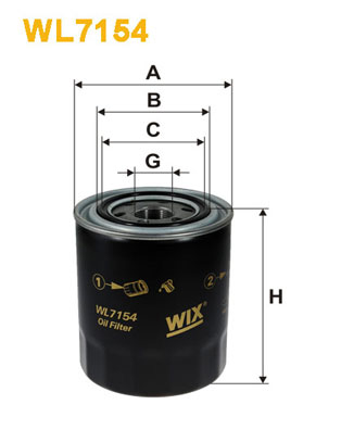 WL7154 WIX FILTERS Фильтр масла, спорт