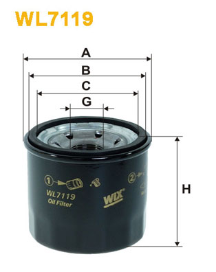 WL7119 WIX FILTERS Масляный фильтр