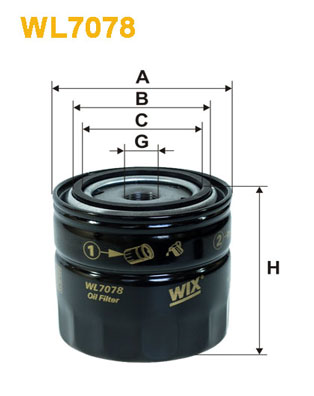 WL7078 WIX FILTERS Масляный фильтр