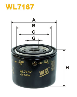 WL7167 WIX FILTERS Масляный фильтр