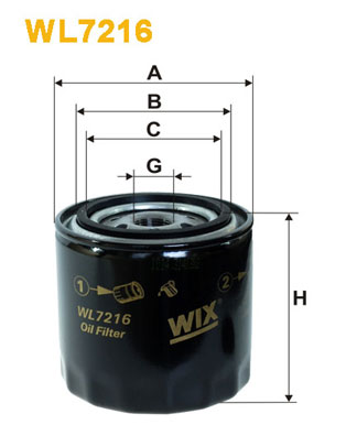 WL7216 WIX FILTERS Масляный фильтр