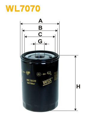 WL7070 WIX FILTERS Масляный фильтр