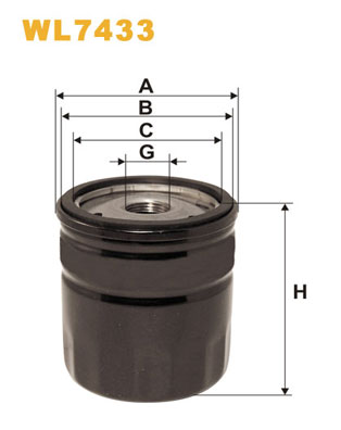 WL7433 WIX FILTERS Фильтр масла, спорт