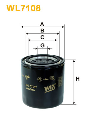 WL7108 WIX FILTERS Фильтр масла, спорт