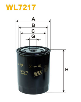 WL7217 WIX FILTERS Масляный фильтр