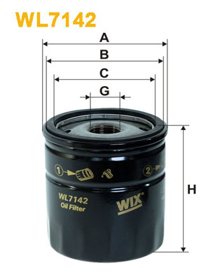 WL7142 WIX FILTERS Масляный фильтр