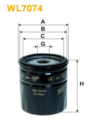 WL7074 WIX FILTERS Фильтр масла, спорт