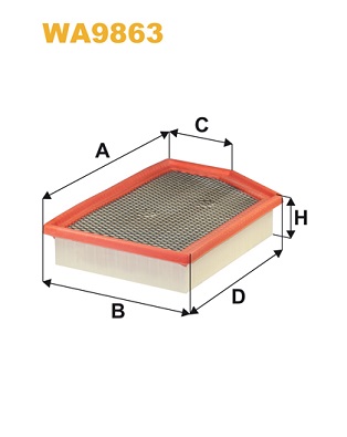 WA9863 WIX FILTERS Воздушный фильтр