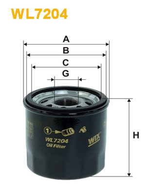 WL7204 WIX FILTERS Фильтр масла, спорт