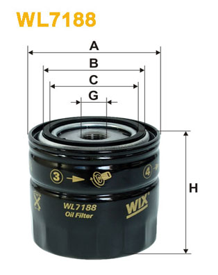 WL7188 WIX FILTERS Фильтр масла, спорт