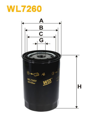 WL7260 WIX FILTERS Масляный фильтр