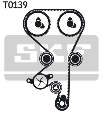 VKMC05142 SKF Водяной насос + комплект зубчатого ремня