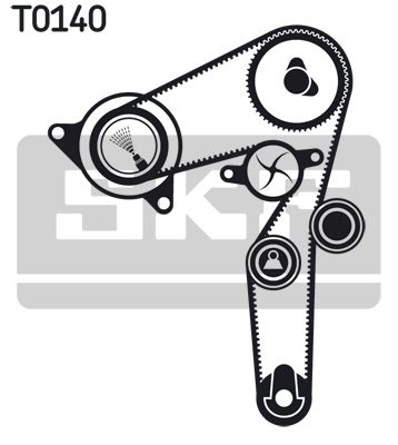 VKMC02192 SKF Комплект (ремень + ролик + водяной насос)