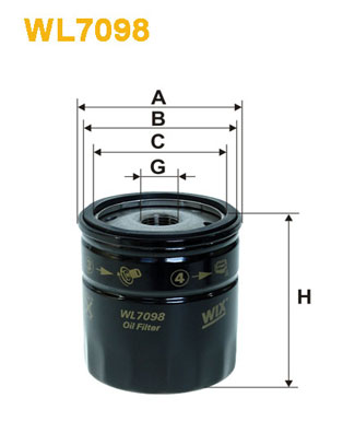 WL7098 WIX FILTERS Фильтр масла, спорт