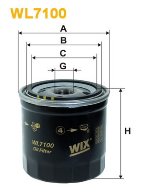 WL7100 WIX FILTERS Фильтр масла, спорт