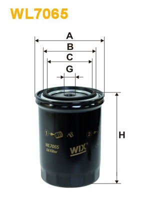 WL7065 WIX FILTERS Фильтр масла, спорт