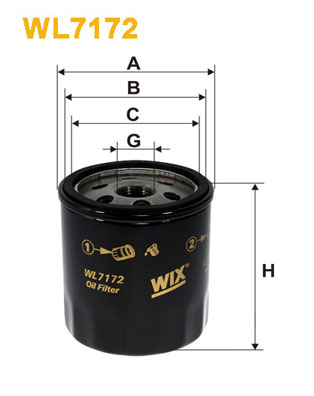 WL7172 WIX FILTERS Фильтр масла, спорт