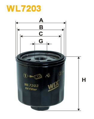 WL7203 WIX FILTERS Фильтр масла, спорт