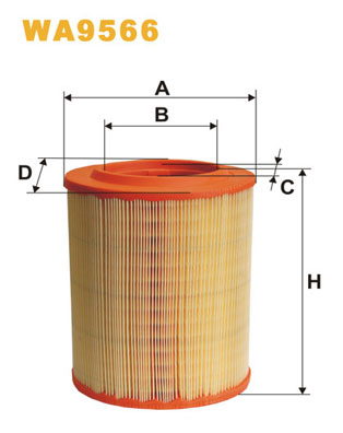 WA9566 WIX FILTERS Воздушный фильтр