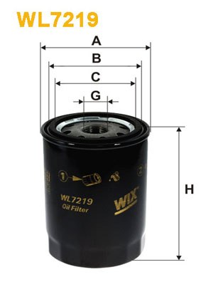 WL7219 WIX FILTERS Фильтр масла, спорт