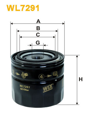 WL7291 WIX FILTERS Масляный фильтр