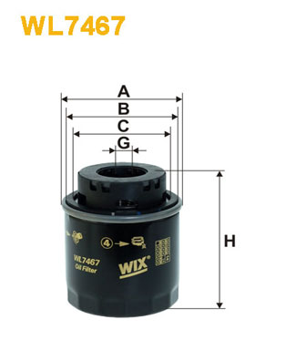 WL7467 WIX FILTERS Масляный фильтр