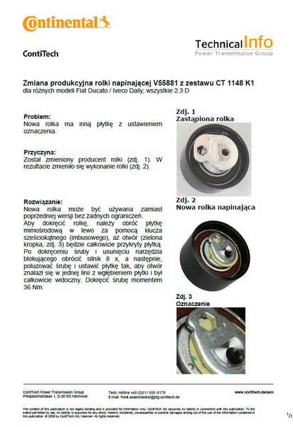 CT1148K1 CONTITECH Комплект ремня ГРМ