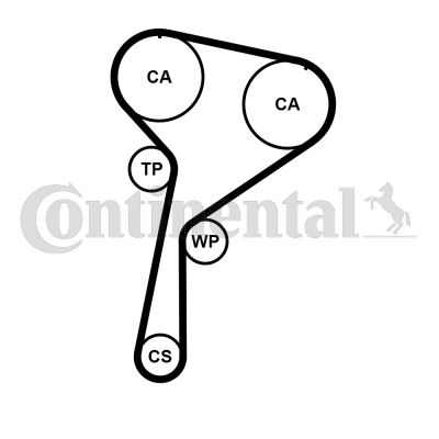 CT1184WP1 CONTITECH Комплект (ремень + ролик + водяной насос)                   