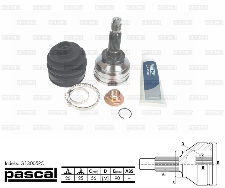 G13005PC PASCAL ШРУС приводной компл.