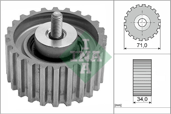 532044110 INA Паразитный / Ведущий ролик, зубчатый ремень